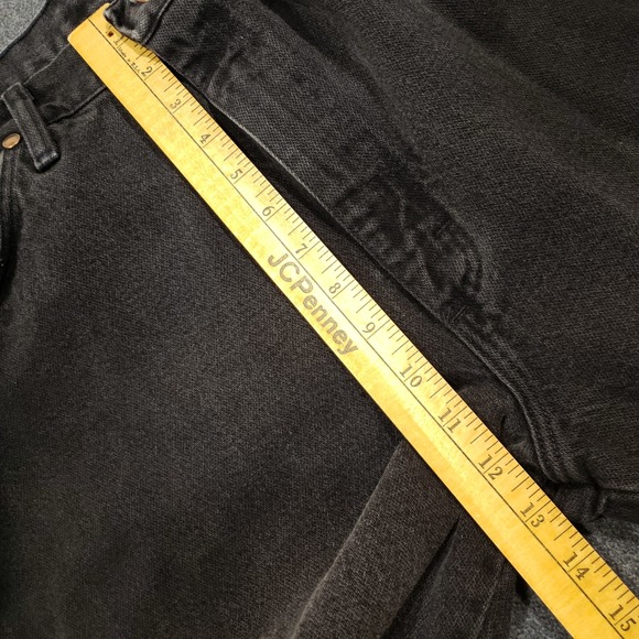 Wrangler Mens Jeans 36x38 Black Straight Leg Denim 31MW2WK Vintage Made in USA - Picture 9 of 12